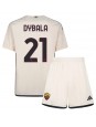 AS Roma Paulo Dybala #21 Venkovní dres pro děti 2023-24 Krátký Rukáv (+ trenýrky)